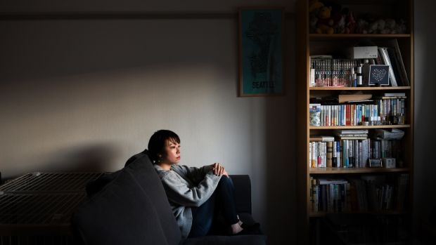Nao, a blogger who chronicles her lifelong battles with depression and eating disorders, at her home in Kanagawa Prefecture in Japan. Photograph: Noriko Hayashi/New York Times
