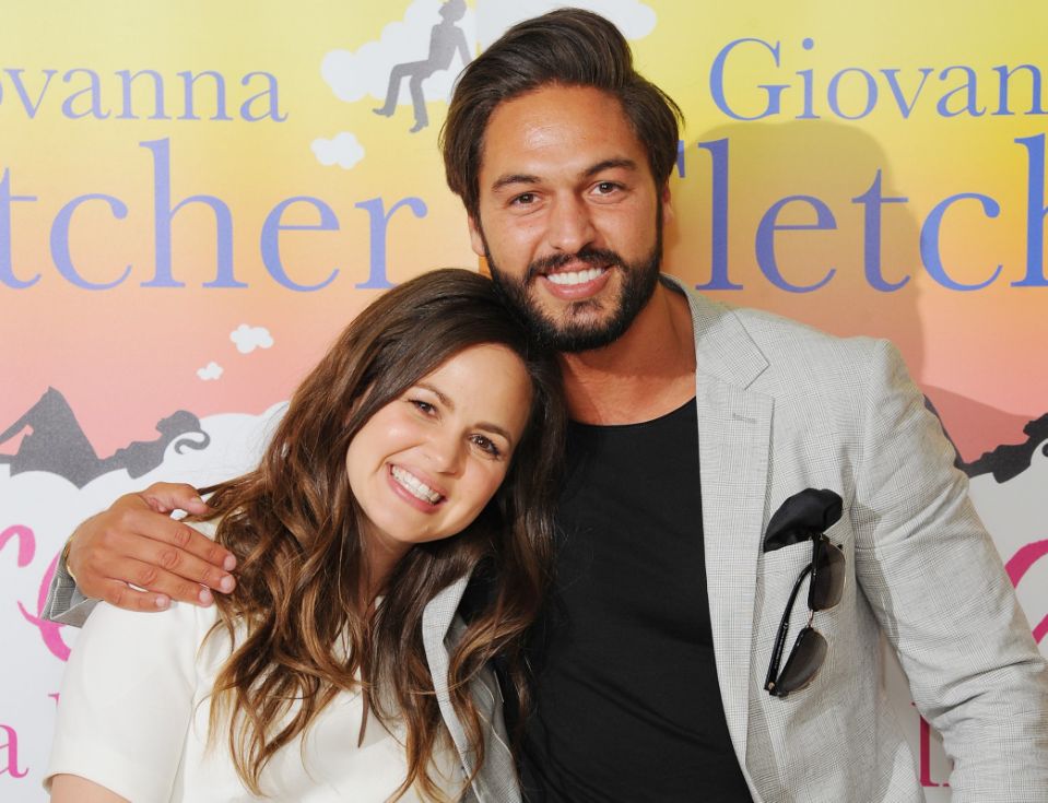 Giovanna Fletcher with brother Mario Falcone. (Getty)