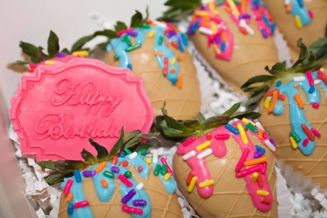 Ryanna Sandoval, owner of Lili Berries, designed chocolate dipped strawberries.