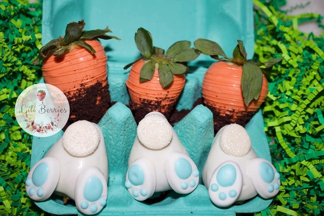 Ryanna Sandoval, owner of Lili Berries, designed chocolate dipped strawberries.