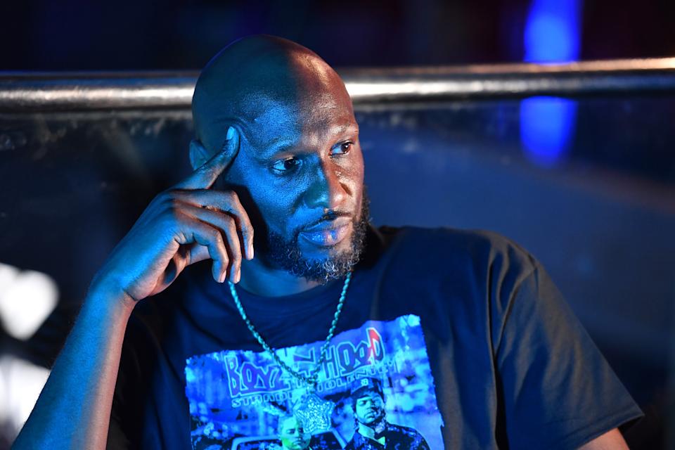 ATLANTA, GEORGIA - MAY 26:  Lamar Odom attends Shiggy vs Junebug Press Conference at Vivide on May 26, 2021 in Atlanta, Georgia. (Photo by Paras Griffin/Getty Images)