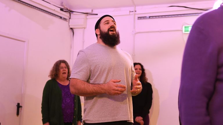 Singing with a choir is one of the few activities Joe Marler experienced