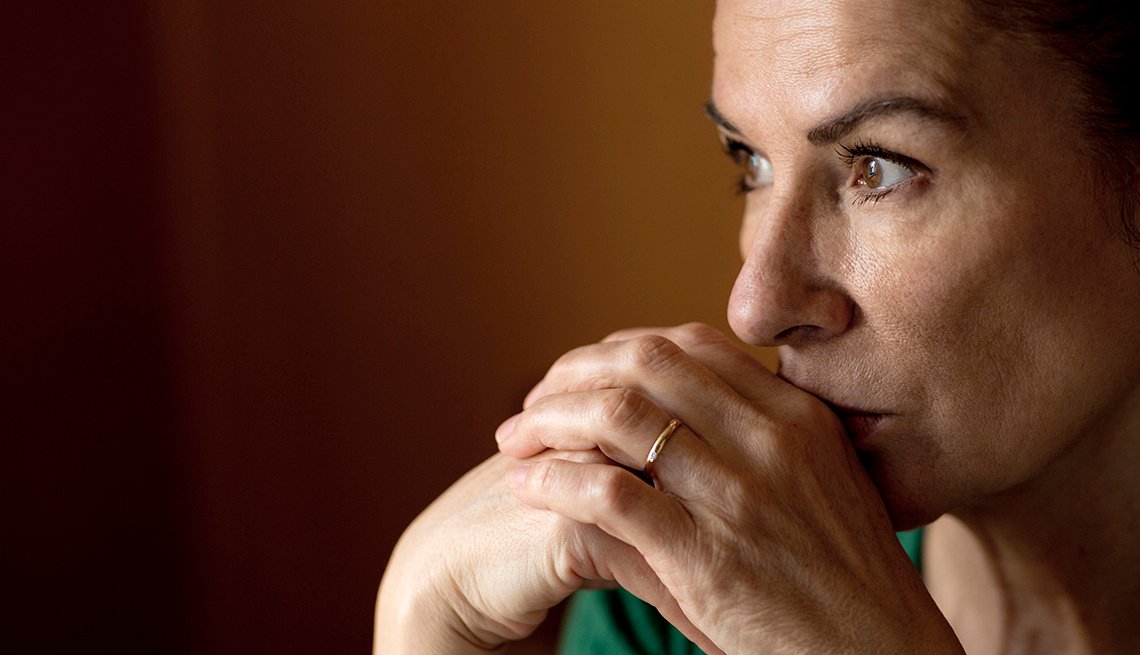 woman looking depression, staring away from the camera